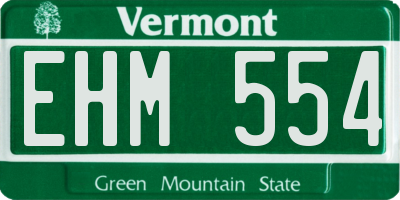 VT license plate EHM554