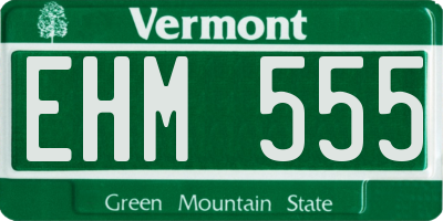 VT license plate EHM555