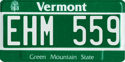 VT license plate EHM559