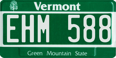 VT license plate EHM588