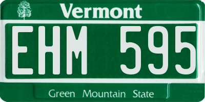 VT license plate EHM595