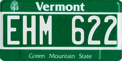 VT license plate EHM622