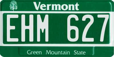 VT license plate EHM627
