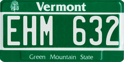 VT license plate EHM632
