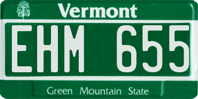 VT license plate EHM655