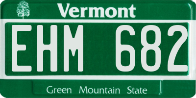 VT license plate EHM682