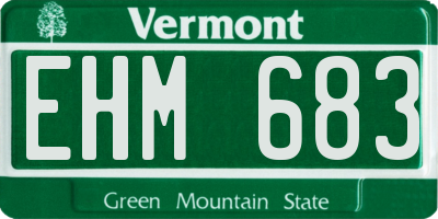 VT license plate EHM683