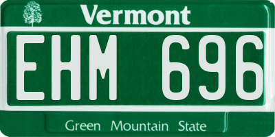 VT license plate EHM696