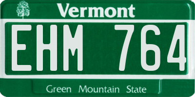 VT license plate EHM764