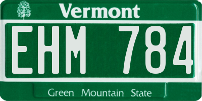 VT license plate EHM784