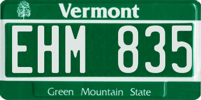 VT license plate EHM835