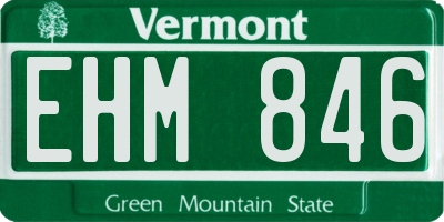 VT license plate EHM846