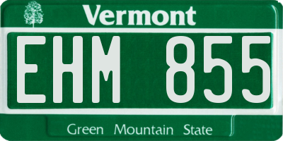 VT license plate EHM855