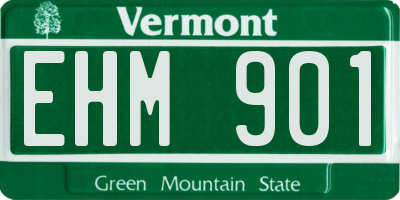 VT license plate EHM901