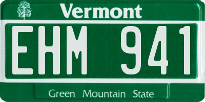 VT license plate EHM941