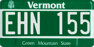 VT license plate EHN155