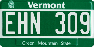 VT license plate EHN309