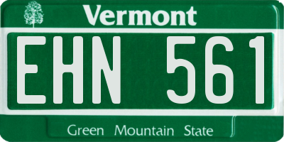 VT license plate EHN561