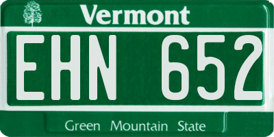 VT license plate EHN652