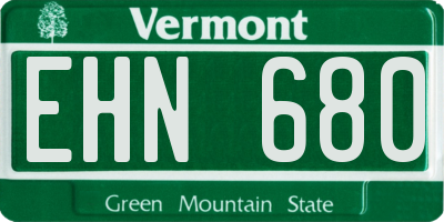 VT license plate EHN680