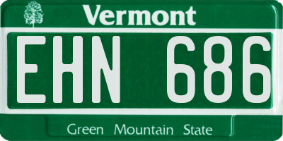 VT license plate EHN686