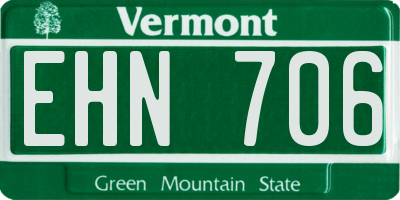VT license plate EHN706