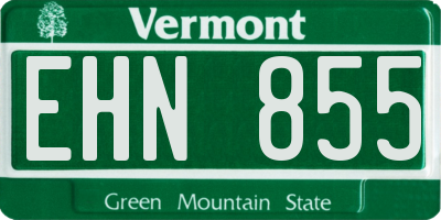 VT license plate EHN855