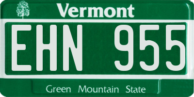 VT license plate EHN955