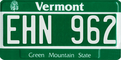 VT license plate EHN962