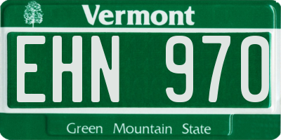 VT license plate EHN970