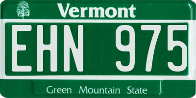VT license plate EHN975