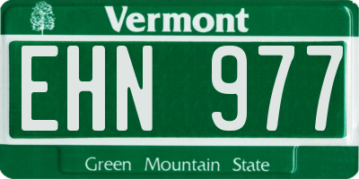 VT license plate EHN977