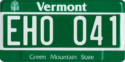 VT license plate EHO041