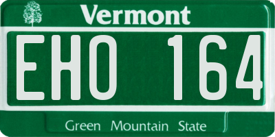 VT license plate EHO164