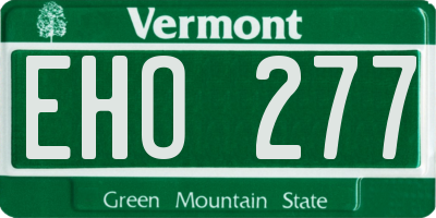 VT license plate EHO277