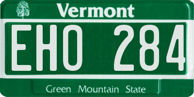 VT license plate EHO284
