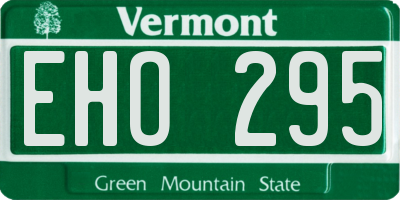 VT license plate EHO295