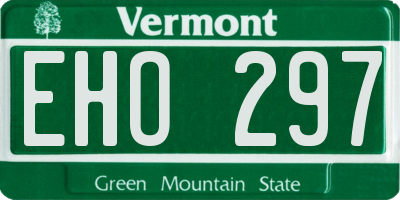 VT license plate EHO297