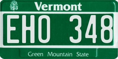 VT license plate EHO348