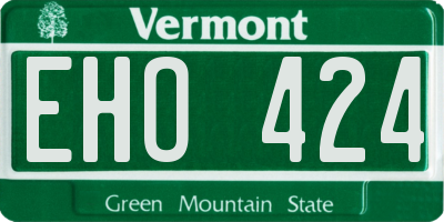 VT license plate EHO424