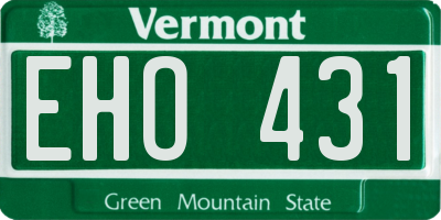 VT license plate EHO431