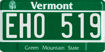 VT license plate EHO519