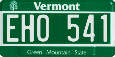 VT license plate EHO541