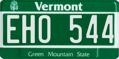 VT license plate EHO544
