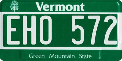 VT license plate EHO572