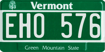 VT license plate EHO576