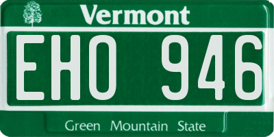 VT license plate EHO946