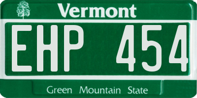 VT license plate EHP454