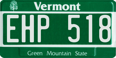 VT license plate EHP518