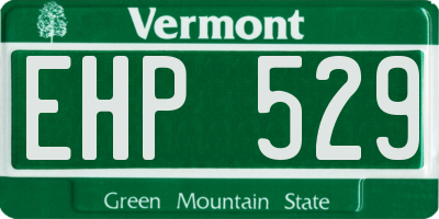 VT license plate EHP529